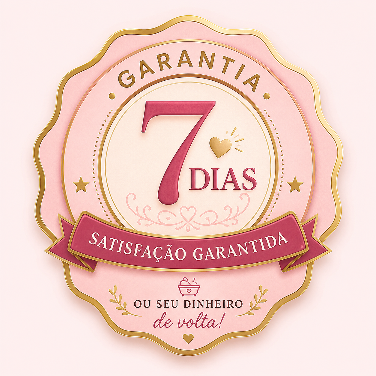 Selo de Garantia de 7 dias — Satisfação Garantida ou seu dinheiro de volta